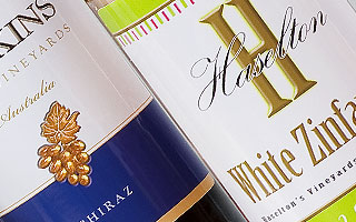 Close Up of Wine Labels