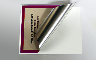 Label with Opaque Metallized Backing, cover-up